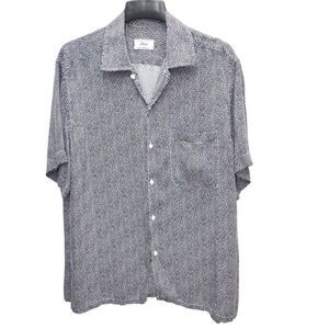 Brioni Button-Up Shirt Mens Large Multicolor Micro-Dot Rayon Made in Italy